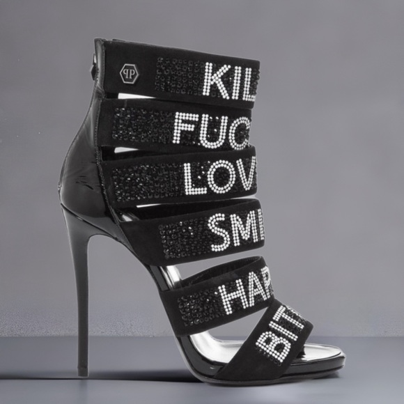 Philipp Plein ‘High Heel Zebra’ Crystal Strap Sandals • Rare 2016 Collection - Picture 2 of 12